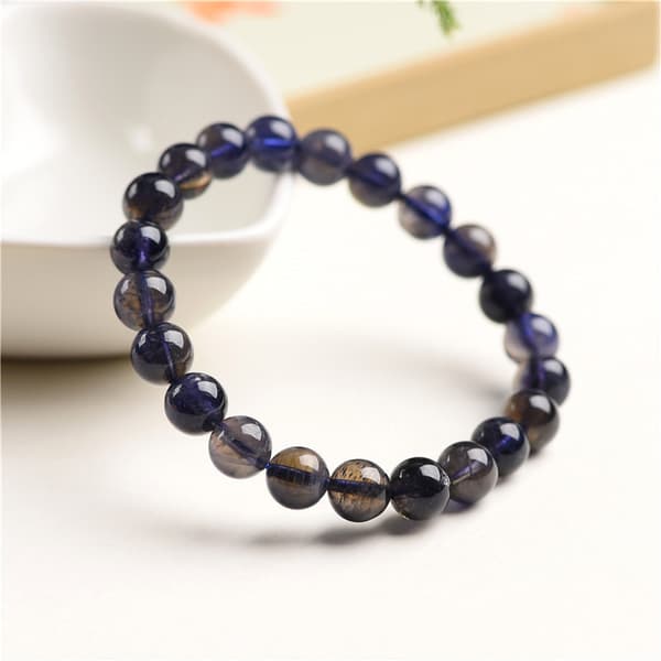 7 mm rund perle armbånd, natursten, fransk håndværk