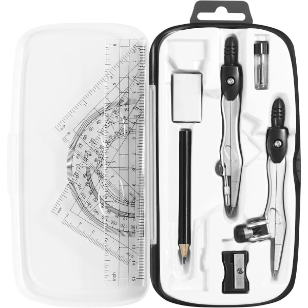 Matematik Geometri Kit Set 10 Delar Studenttillbehör med Shatterproo