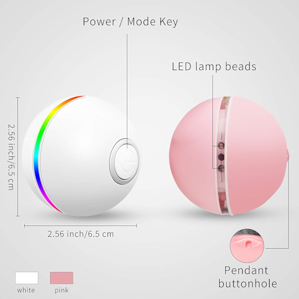 Interaktiv kattelegetøj kattebold med LED-lys 4. generation kat B