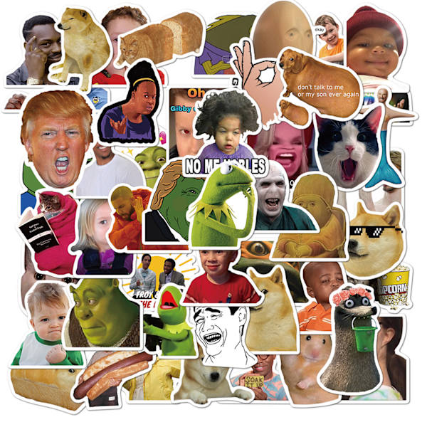 50 Graffiti Expression Stickers Vattentäta Stickers för Bagage a
