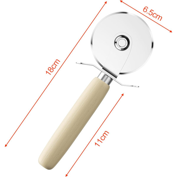 1 st pizza cutter, rostfritt stål pizzahjul, pizzaskärare med