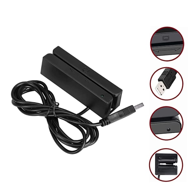 (TM) USB Hi-Co Magnetstribe Mag 3 Spor Programmerbar Kredit Ca