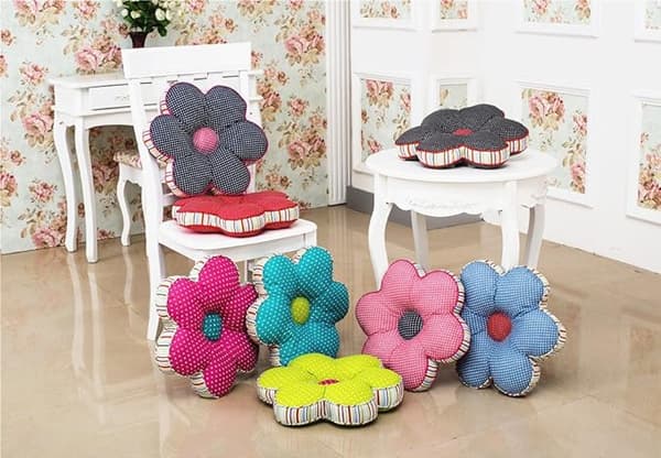 Blomsterformet pute Blomsterformet stol pute sete pute Polka D