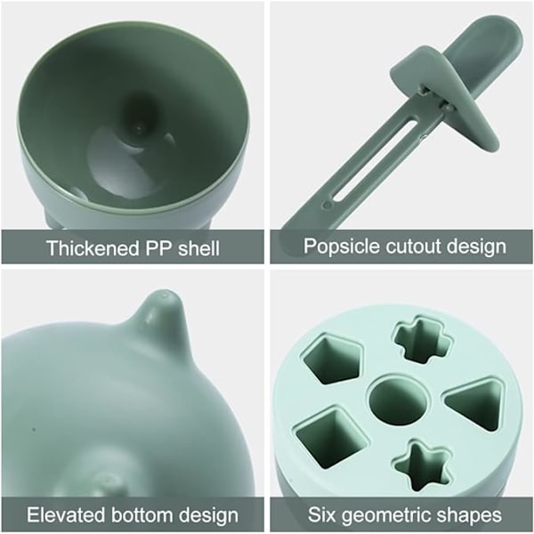 Isform för glasspinnar, PBA-fri isform för glasspinnar, 6-håls plastform för is, R