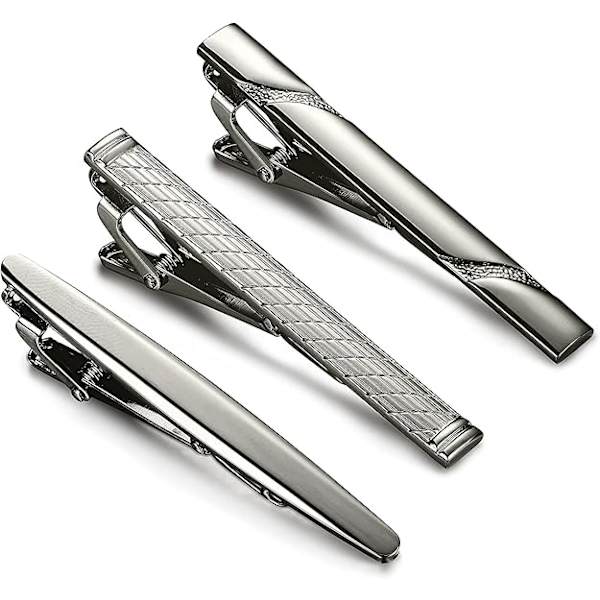 3 stk slipsklips for menn Klassisk slipsklips slipsklips for vanlige