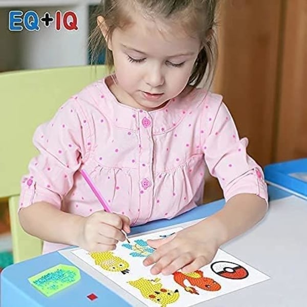 (12 kpl) Timanttimaalaussetti lapsille - Helppo DIY 5D Timanttimaalaus