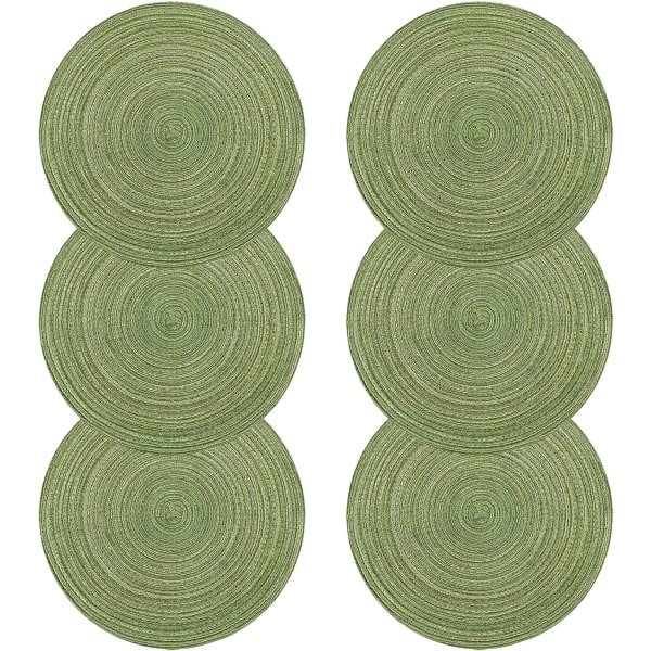Placemats, Set of 6 värmebeständiga vävda bomullsplacemats för middag