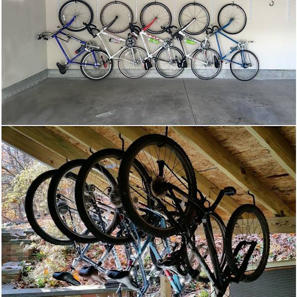 8-pak cykelkroge Heavy Duty cykelopbevaringskrog monteringssæt