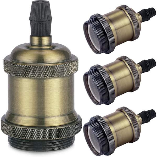 E27 lampebase, Edison vintage pendellampe, solid keramisk adapter