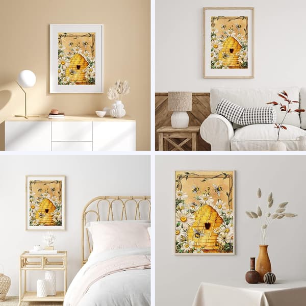 30*40CM Bier Diamantmalingssæt Voksne, Blomster Diamantmaling