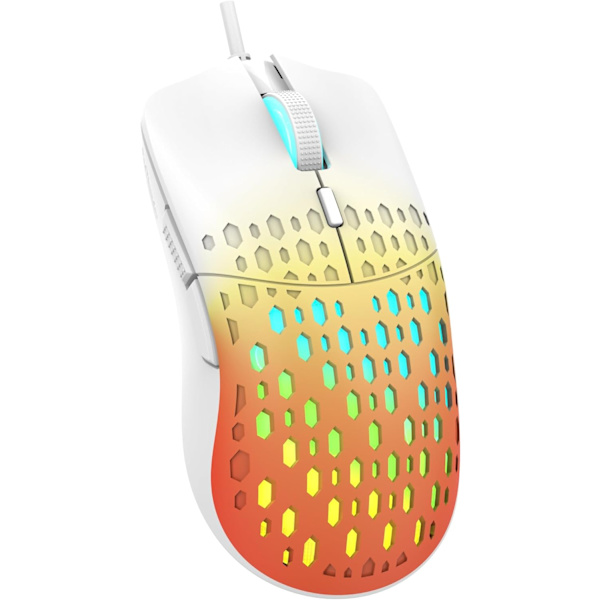 M6 Lätt RGB Trådbunden Spelmus med Justerbar Honeycomb S
