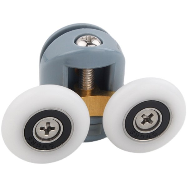 Double low top shower door rollers pulleys wheels runners bathroom spare parts (Double round)