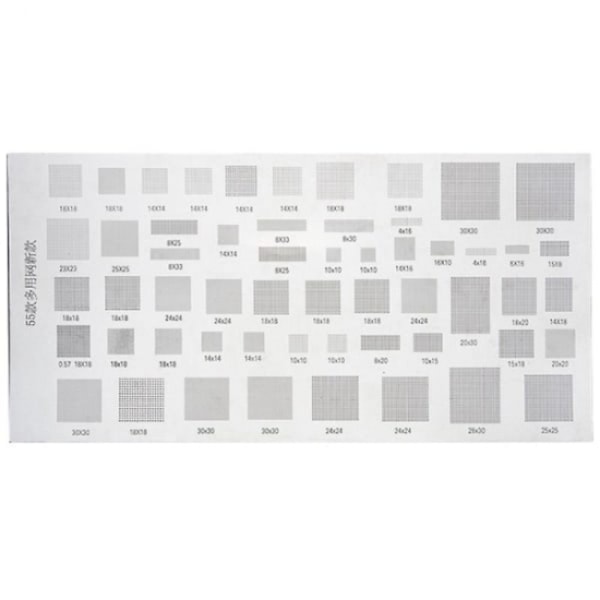 4 stk. Universal Bga Stencil Til Mtk Msm Ipad Cpu Ram Pm Power Ic R