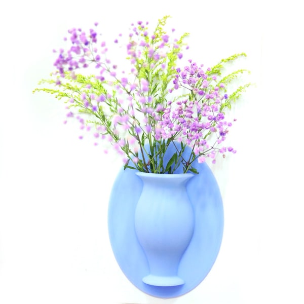 Viskose Silikon Vase, Magisk Vase, Klebrig Vase, 3stk-blå, rosa, hvit