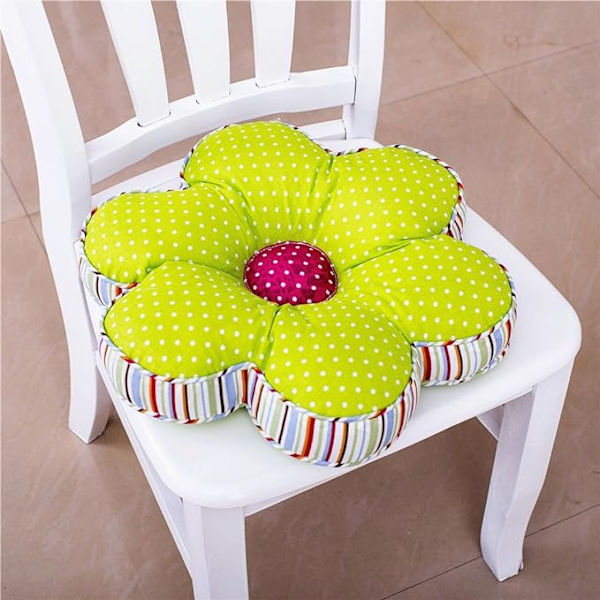 Blomformad kudde Blomformad stolsdynansittdyna Polka D