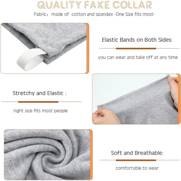 Avtakbar falsk turtleneck halv topp falsk bluse sett for kvinner meg