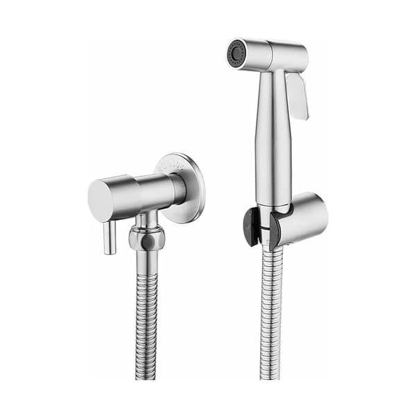 Toalett Spray Gun Kit, 304 Rustfritt Stål Punch-Free Flush Booste