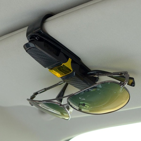 2-pack glasögonklämmor för solskydd i bilen, bilhållare för solglasögon