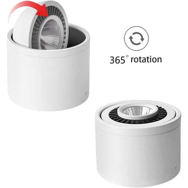 15W Hvit Taklampe 1 LED Spotlights Justerbar Taklampe