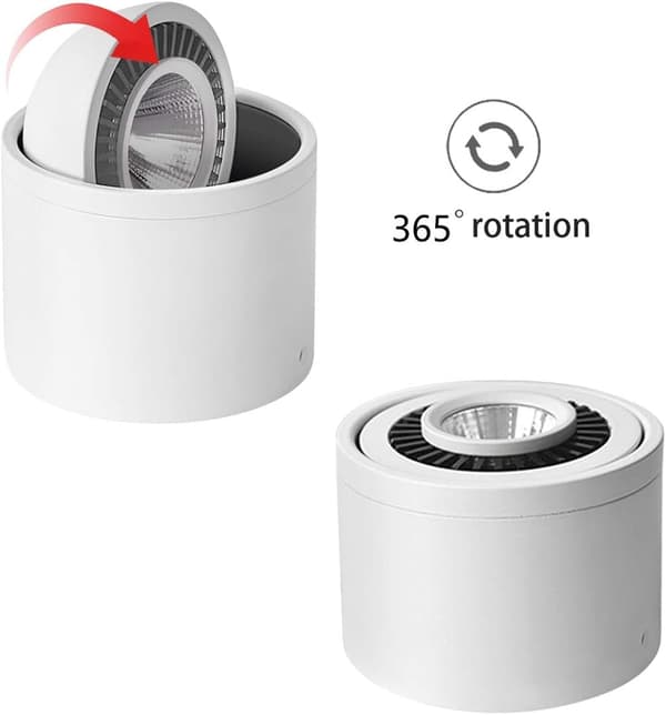 15W LED-spotlights, justerbar spotlightlist for takmontering