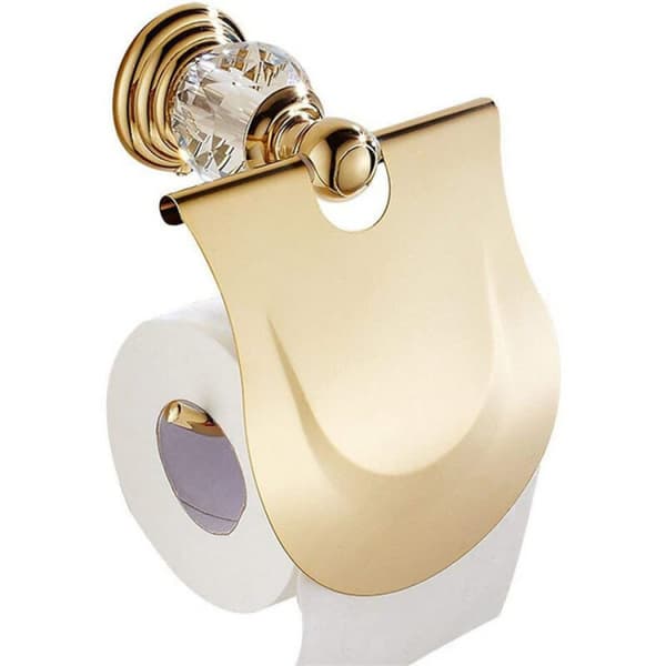 Blank Toiletpapirholder med Klap og Toiletpapirdispenser wit