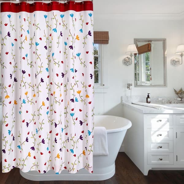 Duschdraperi 200X200cm, Vattentät Mögelresistent med Krokar,