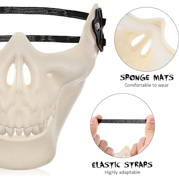 Dödskalle Skelett Mask Full Face Protector Halloween Mask för Cospla