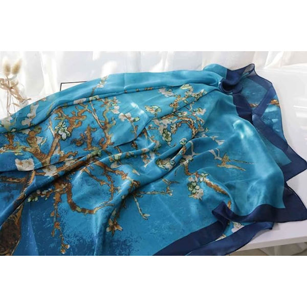 Dames tørklæde Fashion tørklæde Lang satin silke touch tørklæde Letvægts