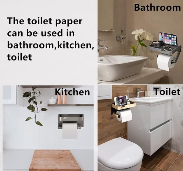 Harmaa, WC-paperiteline puhelintelineellä, seinälle kiinnitettävä WC