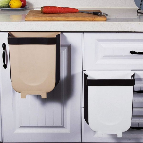 Sjælden Pearl folde køkkenspand-9L køkkenspand med skabslåge, hvid, lille