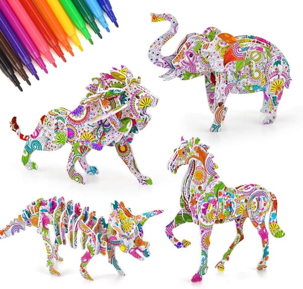 3D-puslespill DIY håndverkssett for barn, jenter og gutter 6-12 år - Beste G