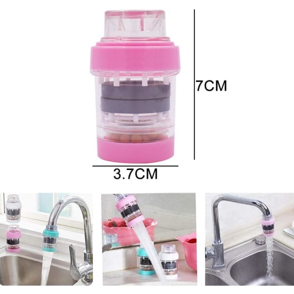 6 st Mini Kranvattenfilter Aktivt Kol Vattenkran Kol