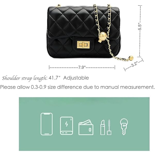 Designer Handväskor Läder Clutch Liten Quiltad Handväska Crossbody Ba