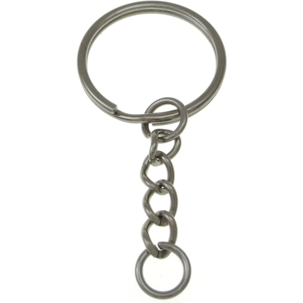 Nøkkelringer i rustfritt stål for gjør-det-selv, håndverk fra (Pakke med 25 stk
