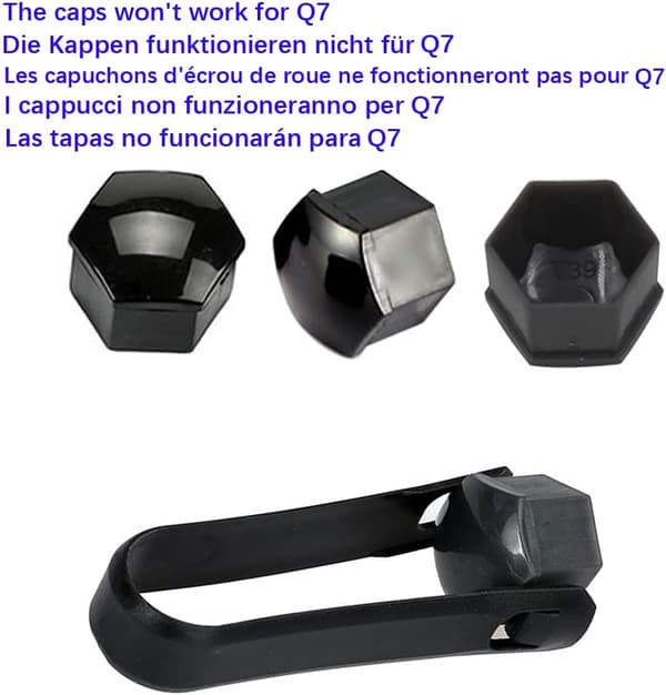 Høy kvalitet 17mm bolt mutter deksler, sekskant hjul mutter beskyttelseshetter,