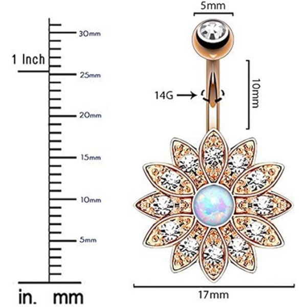 6PCS Kirurgiskt Stål Hängande Navel Mage Knapp Ring Bar Böjd Bar