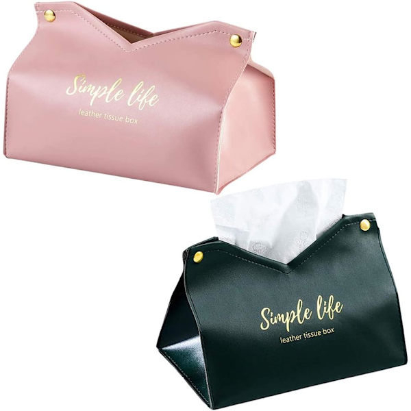 2 stk. Tissue Holder, Tissue Box, Læder Tissue Box, V Port De