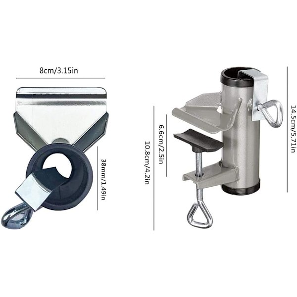 Klemme til parasol, metalparaplyholder til altan, parasol