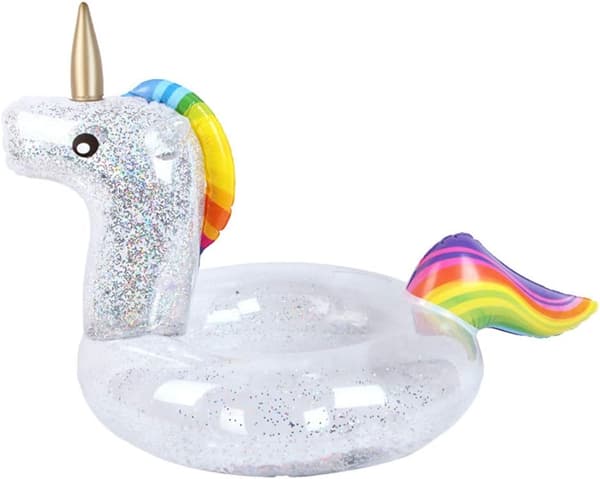 Unicorn oppustelig svømmering til voksne