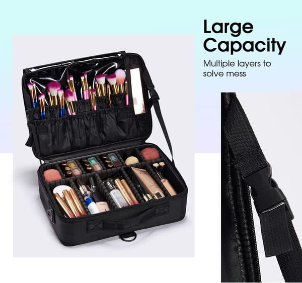 Makeup-väska Resväska Makeup Case Professionell Organizer Väska Kosmetisk