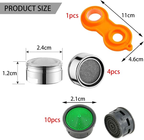 15 stk. reservedele til haneudluftning, udskiftning af haneudluftning