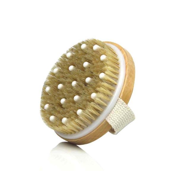 Kroppsborste Exfolierande borste Duschborste med naturborst f