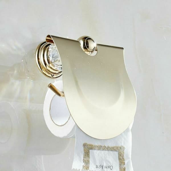 Blank Toiletpapirholder med Klap og Toiletpapirdispenser wit