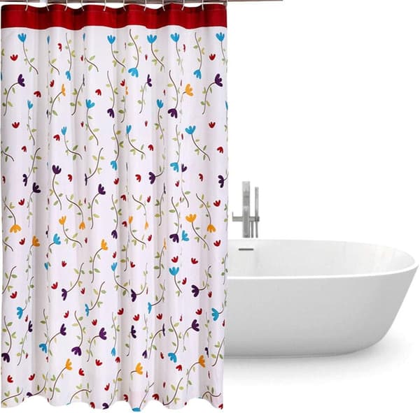 Duschdraperi 200X200cm, Vattentät Mögelresistent med Krokar,