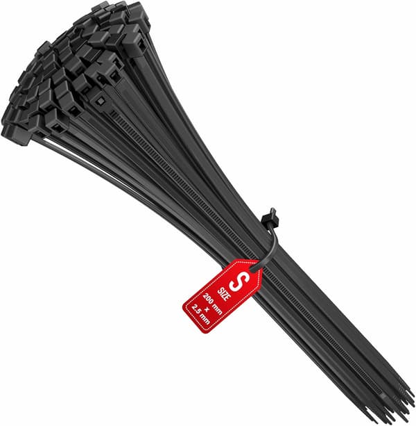 Kabelbindare 200mm x 2.5mm, Kabelbindare, Rilsan Nylon Kabelbindare, Cabl