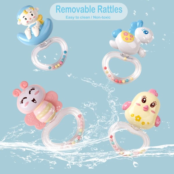 (Rosa) Baby Mobile Vugge med Timer Funksjon, Projektor og Lys