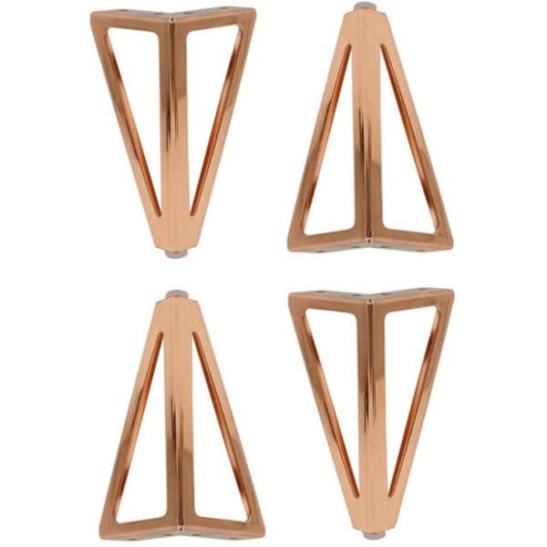 4x 15cm Triangular Metallbordben Møbelben Moderne Stil f