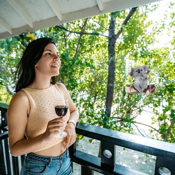 Dekoration Suspendue Fenêtre Jardin Koala Koala Ours Balançoire S