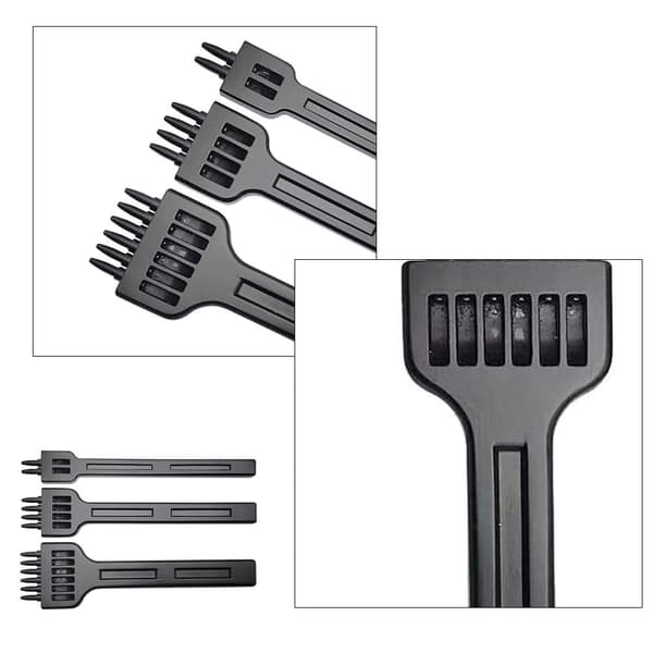 Läder (5MM) Läderstansverktygssats, 3 st DIY Läderhål P