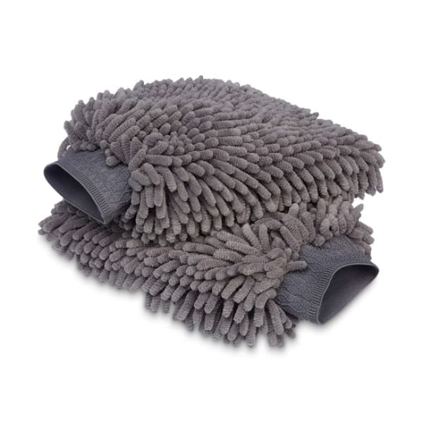 Biltvätt Vante Handduk Mikrofiber 2-pack Mörkgrå 30x20cm